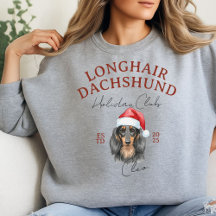 Longhair Dachshund do Clube de Férias Personalizad