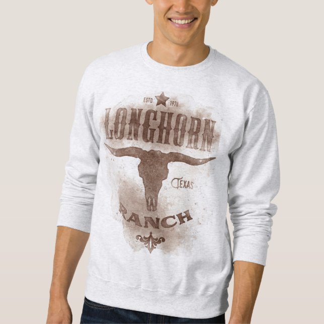 Moletom Longhorn Ranch Texas Brown & Tan (Frente)