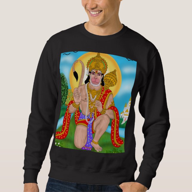 Moletom Lord Hanuman Hoodie – Spiritual Clothing & Casual  (Frente)
