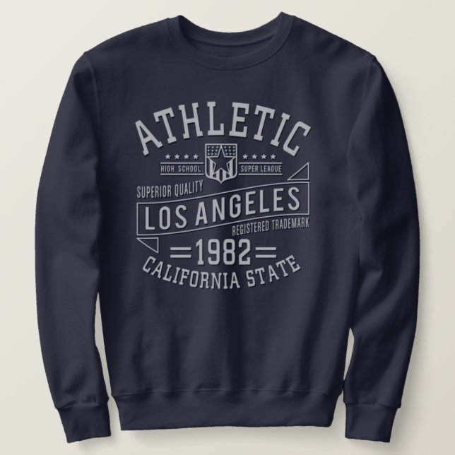 Moletom Los Angeles California state college athletic (Frente do Design)