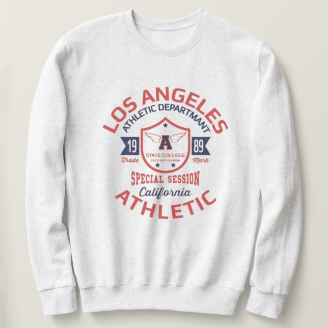 MOLETOM LOS ANGELES LA VARSITY TEXT SPORTS ATHLETIC (Frente do Design)