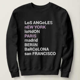 Moletom Los Angeles New York London Paris Sweatshirt
