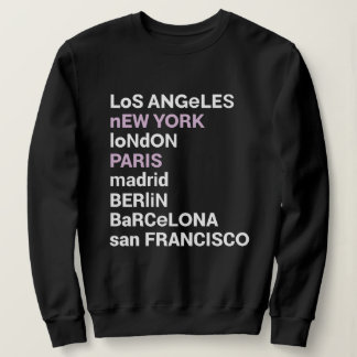 Moletom Los Angeles New York London Paris Sweatshirt