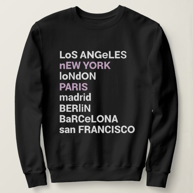 Moletom Los Angeles New York London Paris Sweatshirt (Frente do Design)