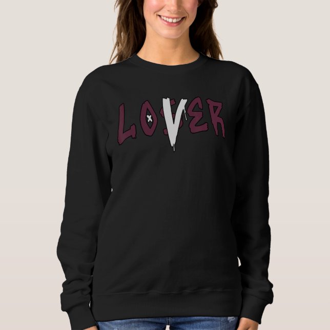 Moletom Loser Lover Drip High Bordeaux 1s Matching (Frente)