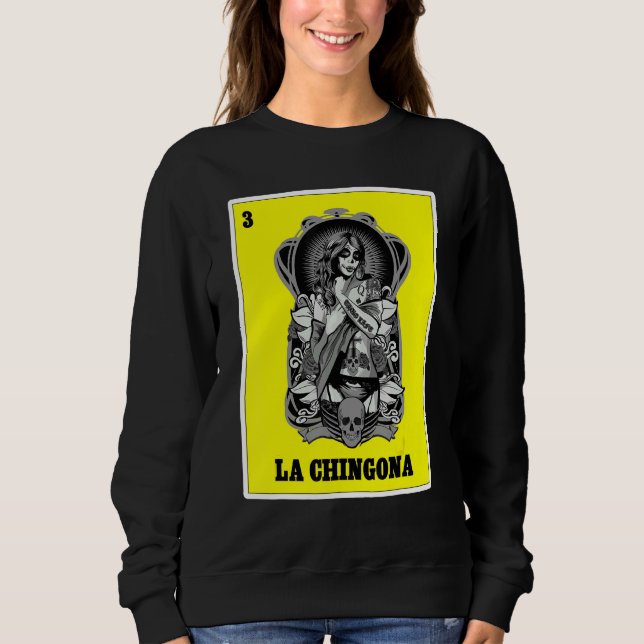 Moletom Loteria Mexicana Para Mulheres Chula Chicana La Ch (Frente)