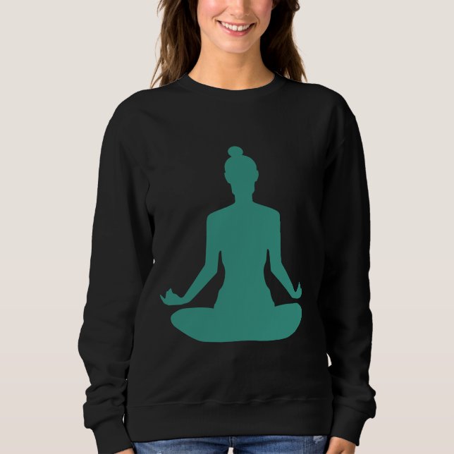 Moletom Lotus Yoga Position Vetor (Frente)