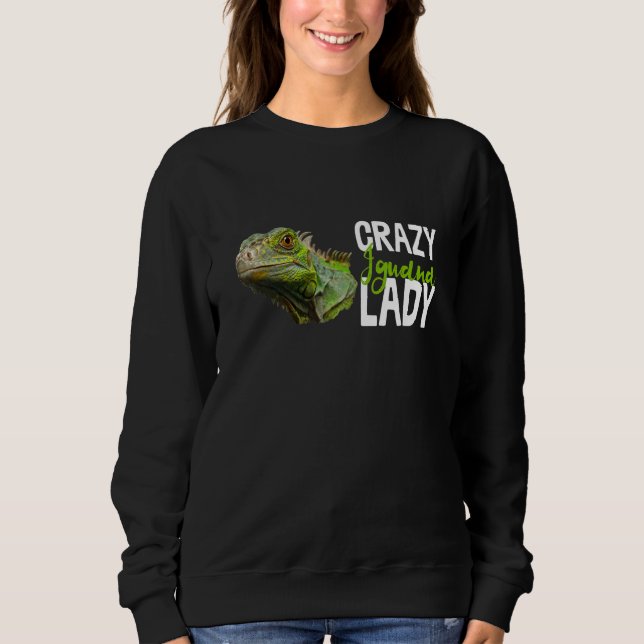 Moletom Louca Iguana Lady Reptile Lizard Animal Novelty (Frente)