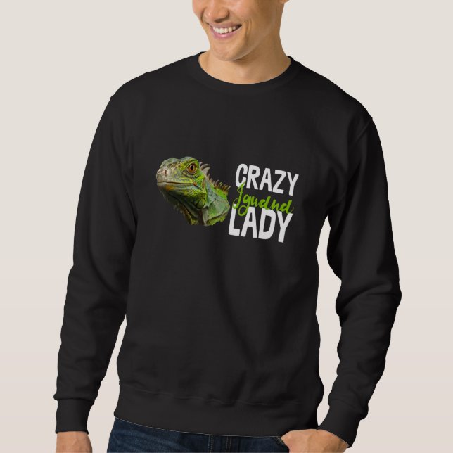Moletom Louca Iguana Lady Reptile Lizard Animal Novelty (Frente)
