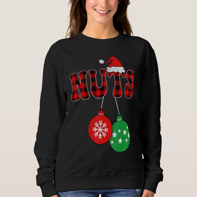 Moletom Loucos de tórax Correspondendo Casais de Natal (Frente)
