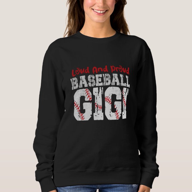 Moletom Loud And Proud Baseball Gigi Baseball Mom Heart (Frente)