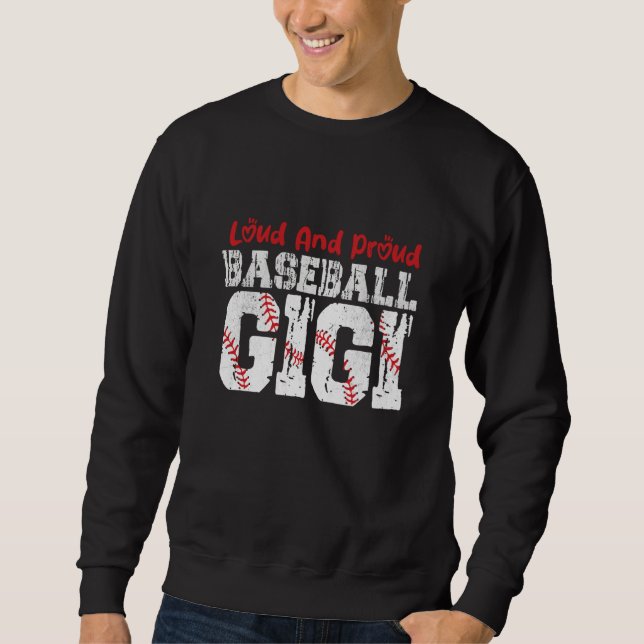 Moletom Loud And Proud Baseball Gigi Baseball Mom Heart (Frente)