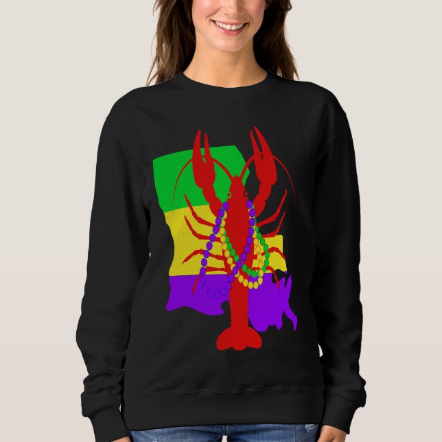 Moletom Louisiana Est 1812 Crawfish New Orleans Mardi Gras (Frente)