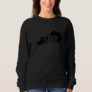 Moletom Louisville 502 Area Code Kentucky - Mapa do Orgulh