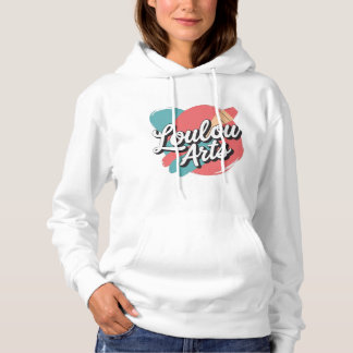 Moletom Loulou Arts Retro Hoodie - Traço de Pincel Rosa Az