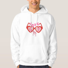 Moletom Love 67 Valentine Heart Sunglasses Hoodie