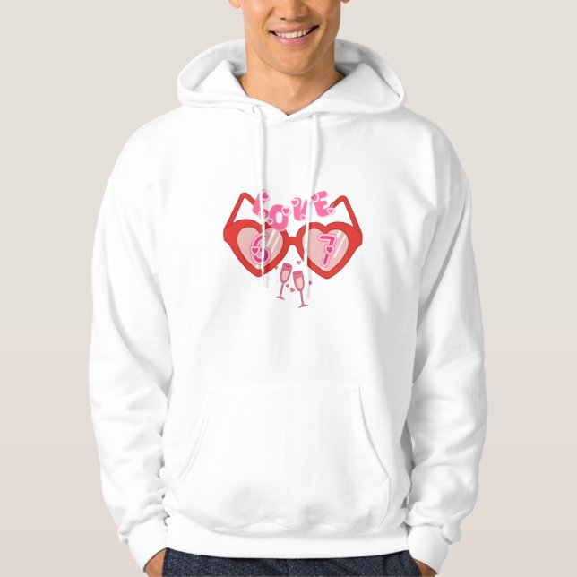 Moletom Love 67 Valentine Heart Sunglasses Hoodie (Frente)