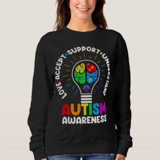 Moletom Love Accept Support Understand Autism Awareness Mo