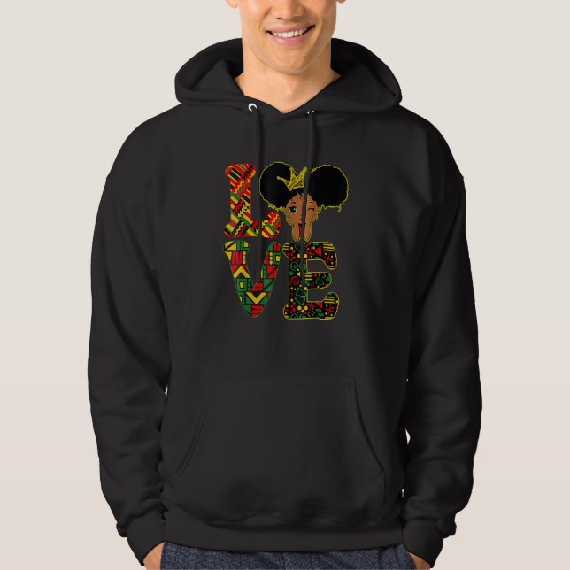 Moletom LOVE Black History Month Strong African Toddler Gi (Frente)