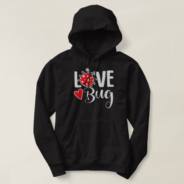 Moletom Love Bug Cute Valentine's Day Party Ladybug (Frente do Design)