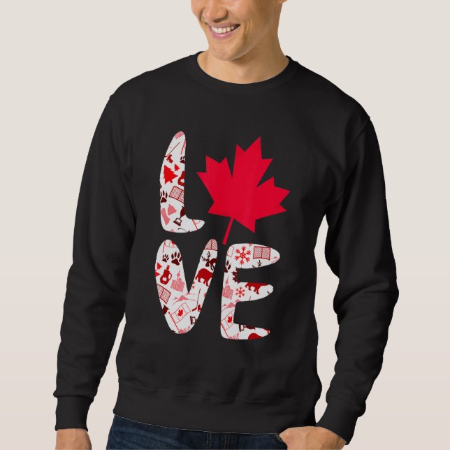 Moletom Love Canada Maple deixa um dia canadense bonito (Frente)