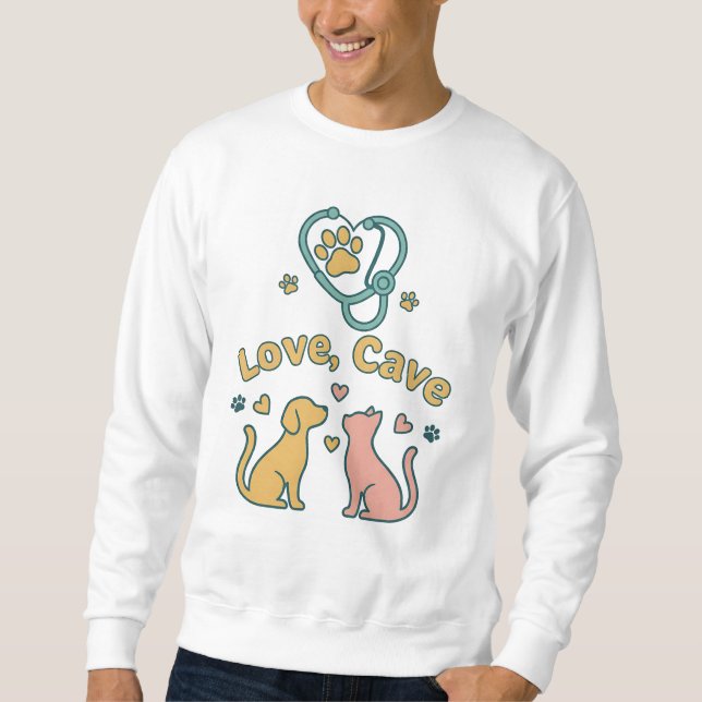 Moletom Love, Care, Save Veterinarian Shirt  (Frente)
