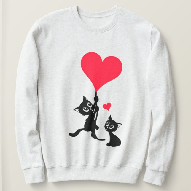 Moletom Love Cats – Estilo Fofo e Aconchegante (Frente do Design)