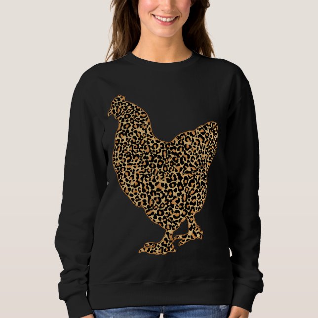 Moletom LOVE Chicken Leopard Print Vint (Frente)