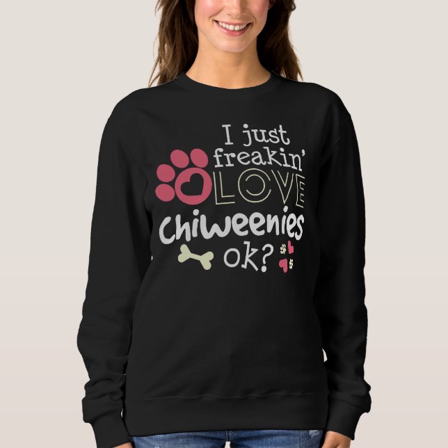 Moletom Love Chiweenie Funny Dog Mãe Chihuahua Proprietári (Frente)