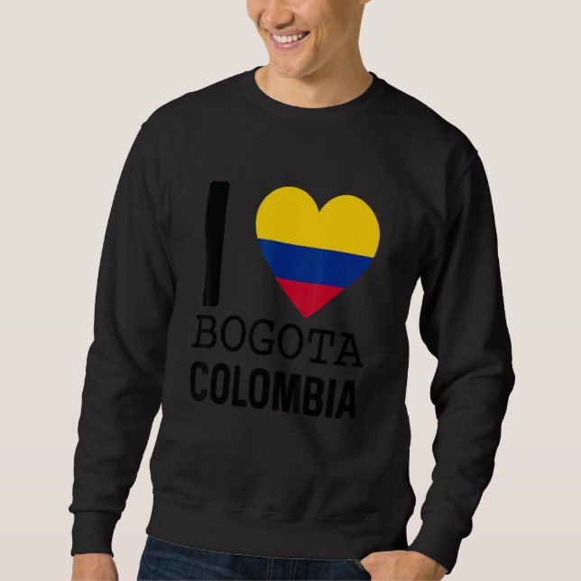 Moletom Love Colombia Bogotá Souvenir Flag Map Colombian C (Frente)