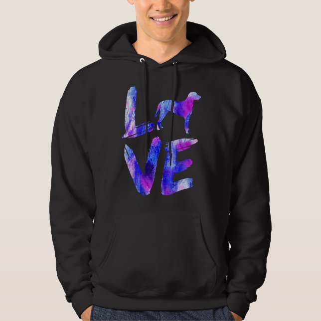 Moletom Love Curated Retriever Watercolor Blue - Cachorro  (Frente)
