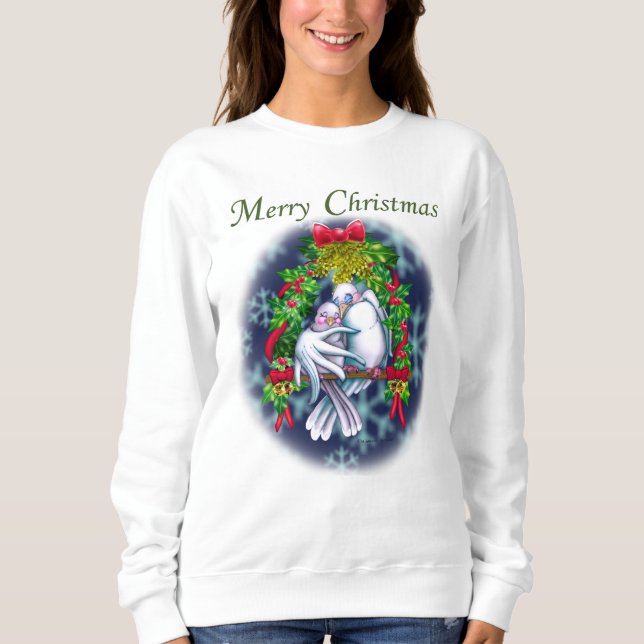 Moletom Love Doves White Christmas version Sweatshirt (Frente)