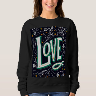 Moletom Love Floral Script