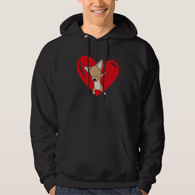 Moletom Love Heart Graphic Valentine's Day Chihuahua Boys  (Frente)