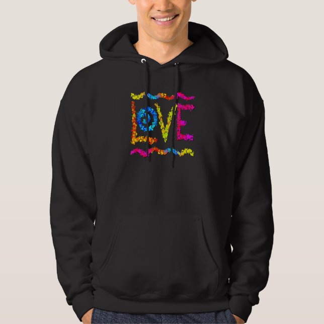 Moletom Love Hippie Groovy Rainbow Grafite Spray La (Frente)