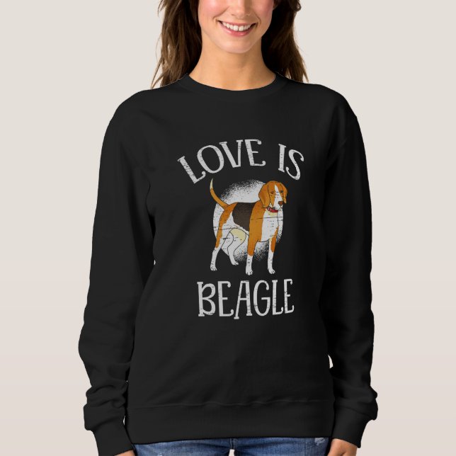 Moletom Love Is Beagle Paw Lovers Puppies Dog Owners Premi (Frente)