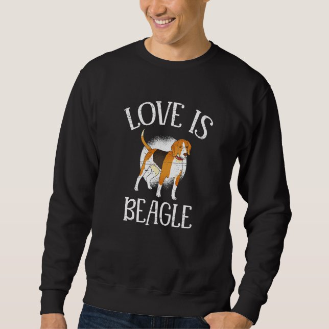 Moletom Love Is Beagle Paw Lovers Puppies Dog Owners Premi (Frente)