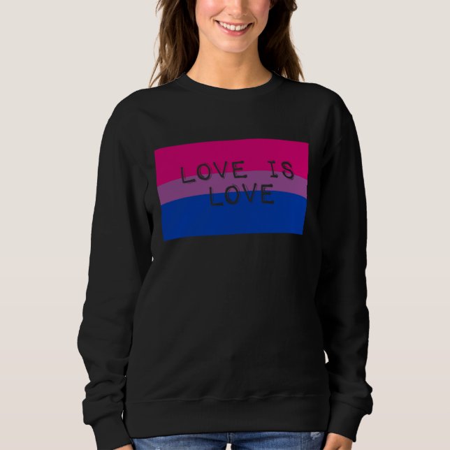 Moletom Love Is Love Cute Gay Bisexual Pride Flag Aestheti (Frente)