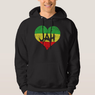 Moletom Love Jah Heart Design Rastafari Reggae