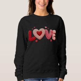 Moletom LOVE Knit Heart Sweatshirt – Cozy Romantic Valenti