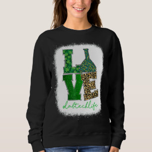 Moletom Love Lab Tech Life Shamrocks Leopard Happy Rua Pat