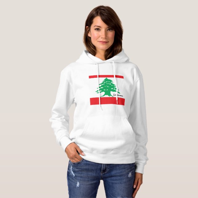 Moletom Love Lebanon Hoodie, Libanês Flag patriots/sport (Frente Completa)