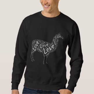 Moletom Love Llama I Love Llamas Word Cloud Graphic Premiu