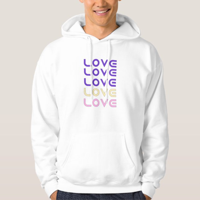 Moletom Love Love Love  - Aftgender Pride  (Frente)