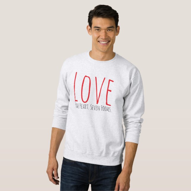 Moletom Love - One Heart. Seven Forms T-Shirt (Frente Completa)