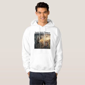 Moletom Love Over Power - Inspirational World Peace Graphi