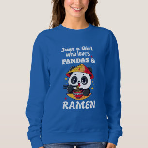 Moletom Love Pandas and Ramen (texto branco)