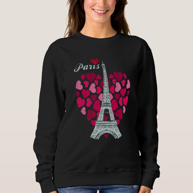 Moletom Love Paris Heart Eiffel Tower Souvenir France Fren (Frente)