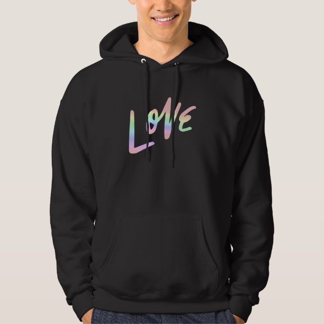 Moletom Love Pastel Rainbow Love Cool (Frente)
