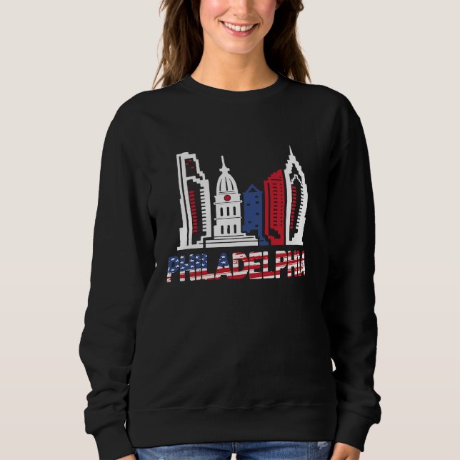 Moletom Love Philadelphia Skyline Downtown Cityscape Phill (Frente)